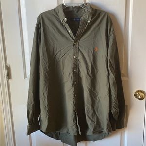 Green Ralph Lauren button down